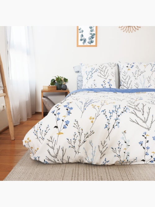 Parure housse de couette 100 % satin de coton fanille - Kiabi