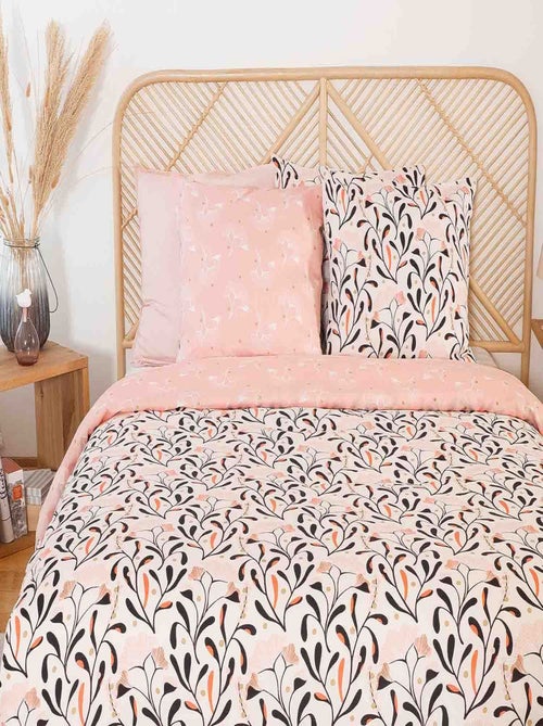 Parure housse de couette 100 % satin de coton joy - Kiabi