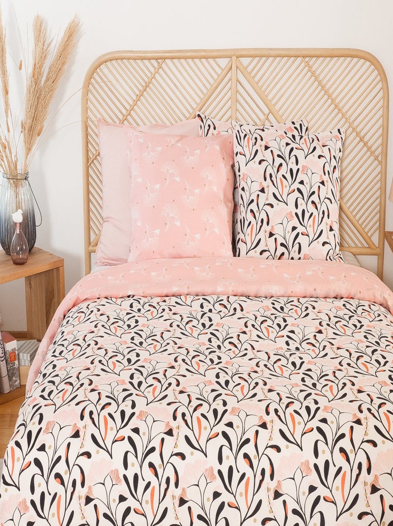 Parure housse de couette 100 % satin de coton joy Bleu - Kiabi