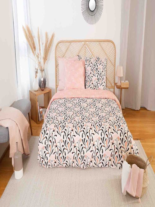 Parure housse de couette 100 % satin de coton joy - Kiabi