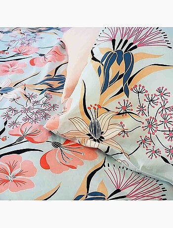 Parure housse de couette 100 % satin de coton paya