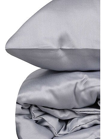 Parure housse de couette 100% satin de coton unie - Elegant
