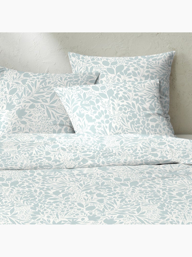 Parure housse de couette 140x200 cm 100% coton, LINA Blanc - Kiabi