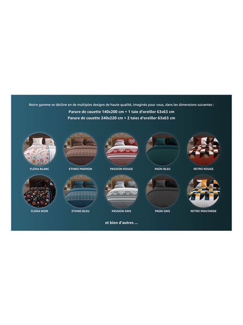 Parure housse de couette 140x200 cm en microfibre ANANAS gris, par Soleil d'Ocre - Kiabi Parure housse de couette 140x200 cm en microfibre ANANAS gris, par Soleil d'Ocre - Kiabi