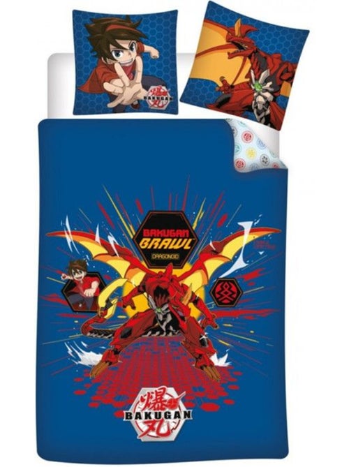 Parure housse de couette 140x200 + taie 63x63 - BAKUGAN - Kiabi
