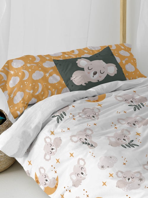 Parure housse de couette 2 pièces Baby koala "Happyfriday" - Kiabi