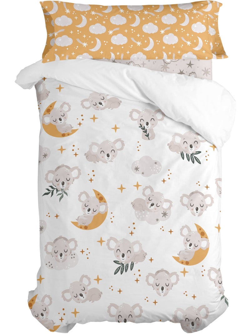 Parure housse de couette 2 pièces Baby koala "Happyfriday" Multicolore - Kiabi