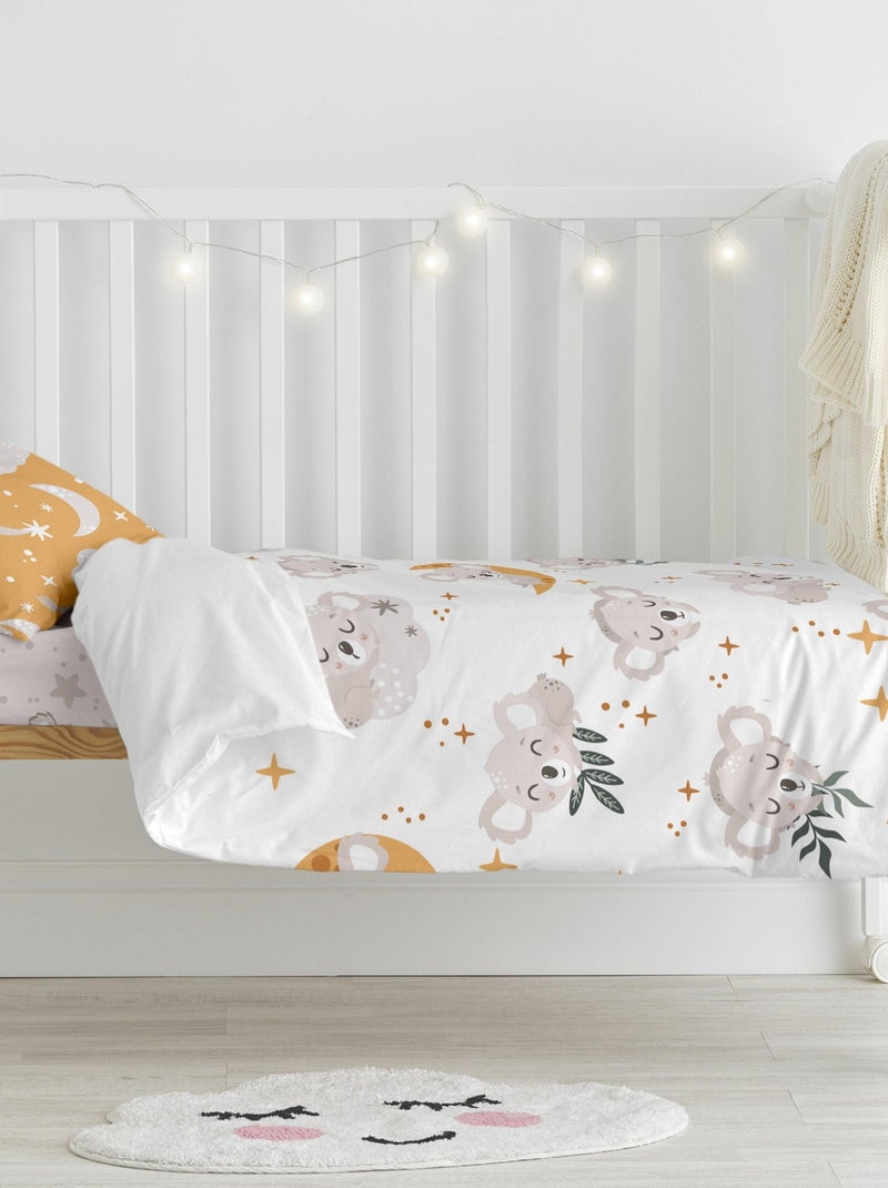 Parure housse de couette 2 pièces Baby koala Lit Bébé "Happyfriday" Multicolore - Kiabi