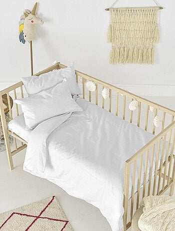 Parure housse de couette 2 pièces Basic Berceau "Happyfriday