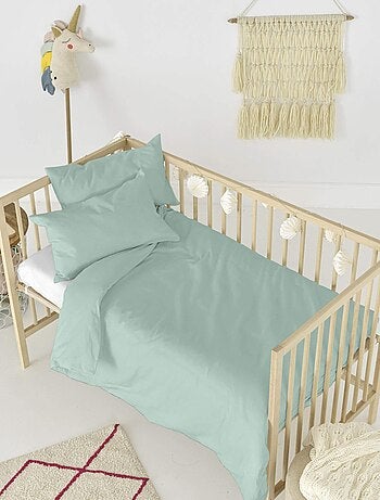 Parure housse de couette 2 pièces Basic Berceau "Happyfriday