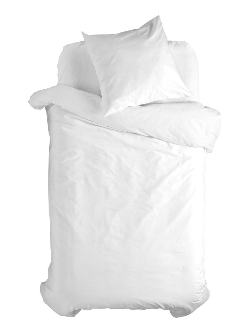 Parure housse de couette 2 pièces Basic "Happyfriday" Blanc - Kiabi