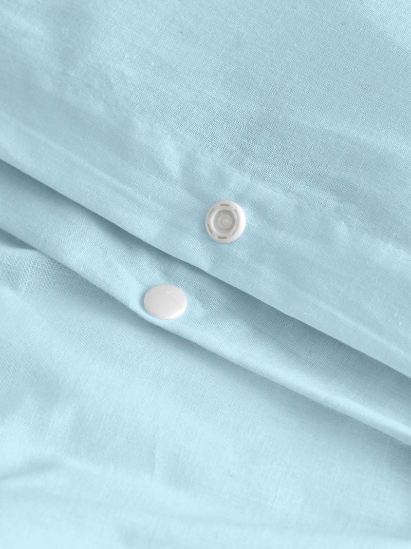 Parure housse de couette 2 pièces Basic "Happyfriday" Bleu - Kiabi