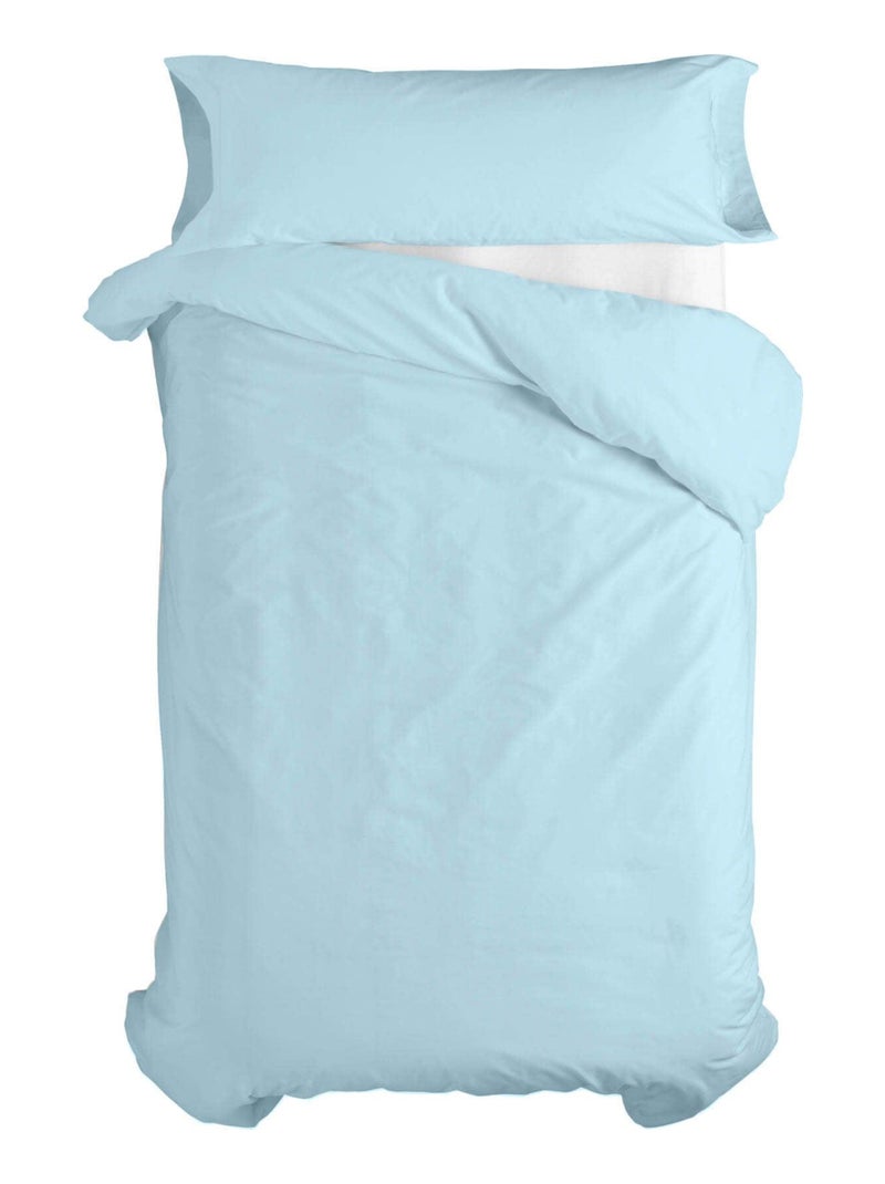 Parure housse de couette 2 pièces Basic "Happyfriday" Bleu - Kiabi