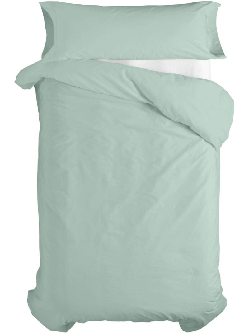 Parure housse de couette 2 pièces Basic "Happyfriday" Menthe - Kiabi