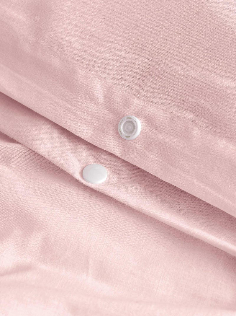 Parure housse de couette 2 pièces Basic "Happyfriday" Rose pâle - Kiabi