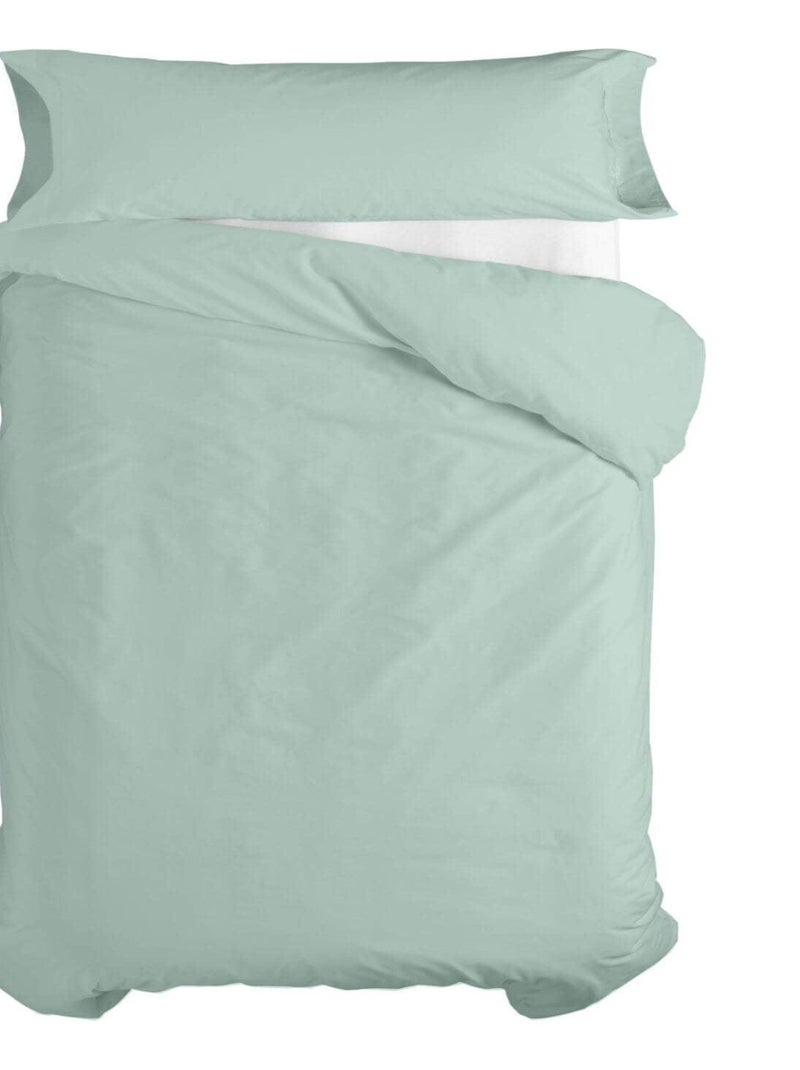 Parure housse de couette 2 pièces Basic "Happyfriday" Vert - Kiabi