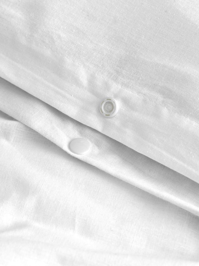 Parure housse de couette 2 pièces Basic Lit Bébé "Happyfriday" Blanc - Kiabi