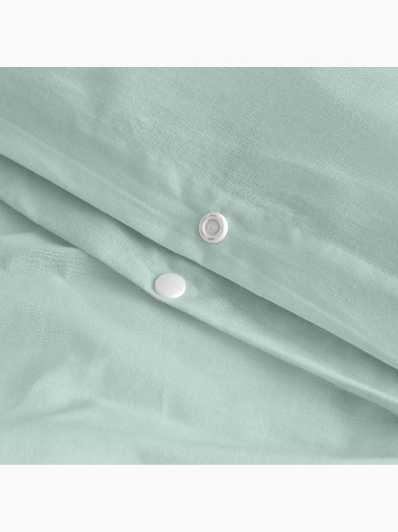Parure housse de couette 2 pièces Basic Lit Bébé "Happyfriday" Menthe - Kiabi