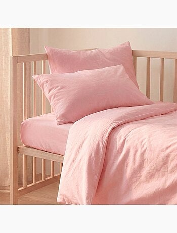 Parure housse de couette 2 pièces Basic Lit Bébé "Happyfriday