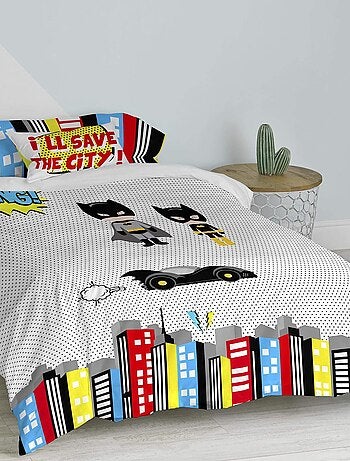 Parure housse de couette 2 pièces Bat "Happyfriday