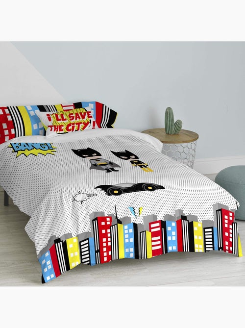 Parure housse de couette 2 pièces Bat "Happyfriday" - Kiabi