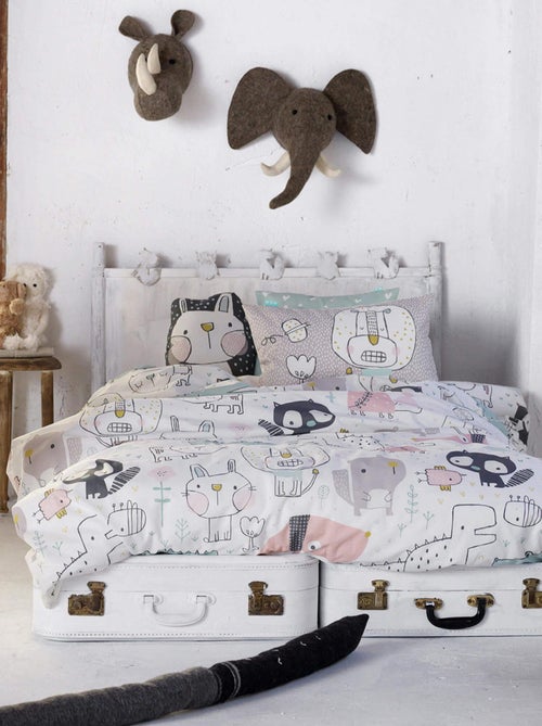 Parure housse de couette 2 pièces Best buddies "Happyfriday" - Kiabi