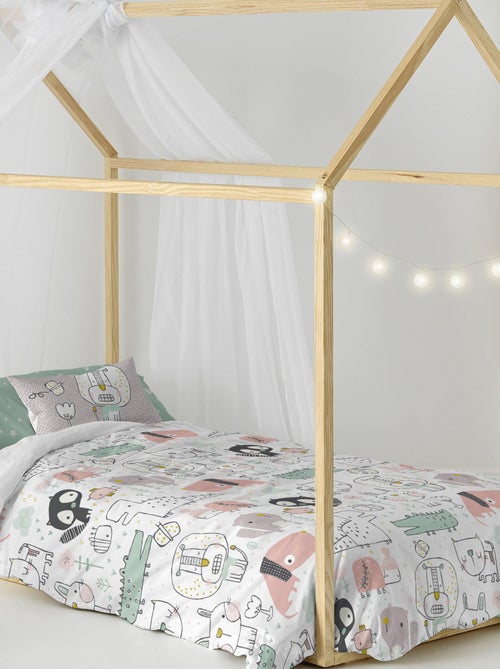 Parure housse de couette 2 pièces Best buddies "Happyfriday" - Kiabi