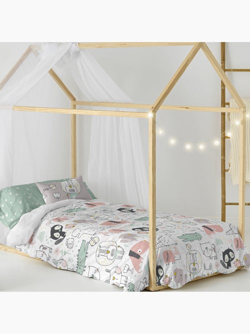Parure housse de couette 2 pièces Best buddies "Happyfriday" - Kiabi