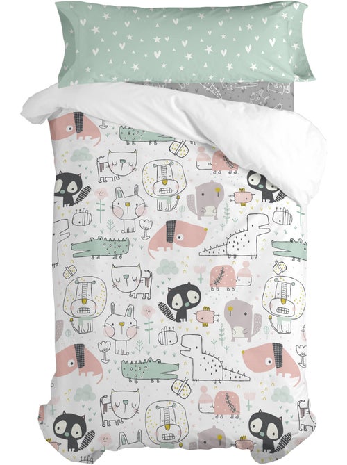 Parure housse de couette 2 pièces Best buddies "Happyfriday" - Kiabi