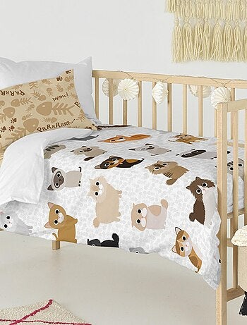 Parure housse de couette 2 pièces Cats "Happyfriday