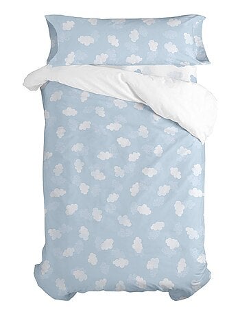 Parure housse de couette 2 pièces Clouds "Happyfriday