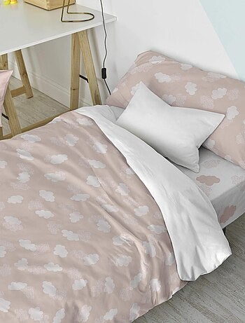Parure housse de couette 2 pièces Clouds "Happyfriday