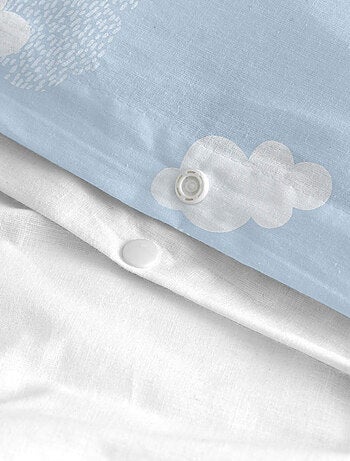Parure housse de couette 2 pièces Clouds Lit Bébé "Happyfriday