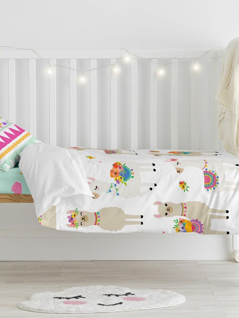 Parure De Lit Berceau 3 Pièces Mimosa City - 100% Coton 200 Fils - 60x120 Cm - Multicolore - 11