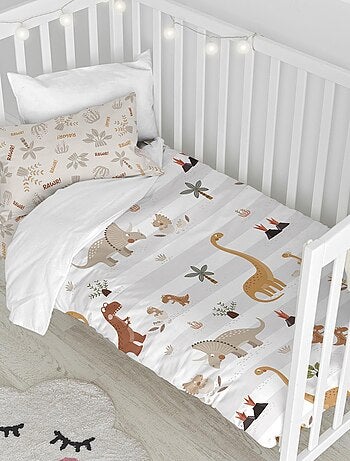 Parure housse de couette 2 pièces Dino family "Happyfriday