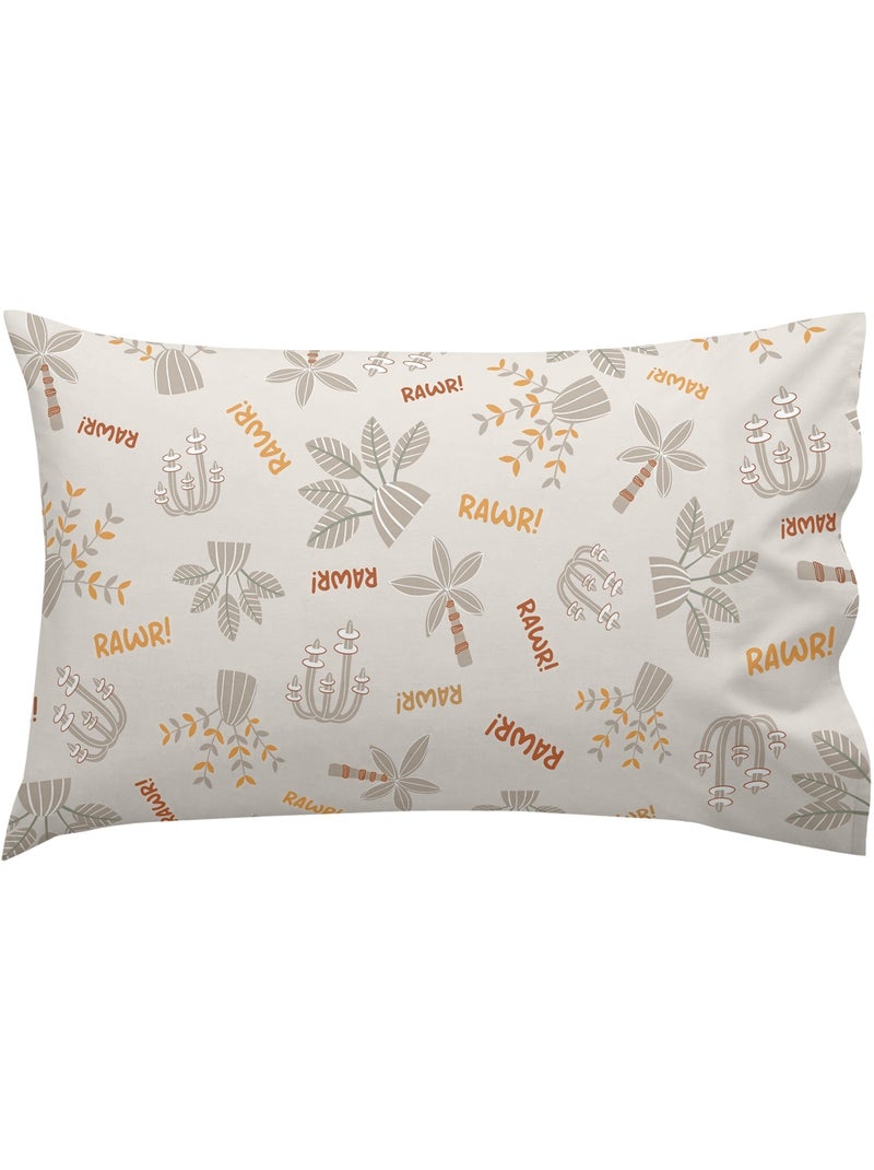 Parure housse de couette 2 pièces Dino family "Happyfriday" Blanc - Kiabi