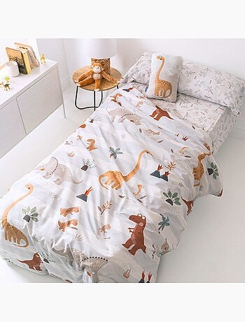 Parure housse de couette 2 pièces Dino family "Happyfriday