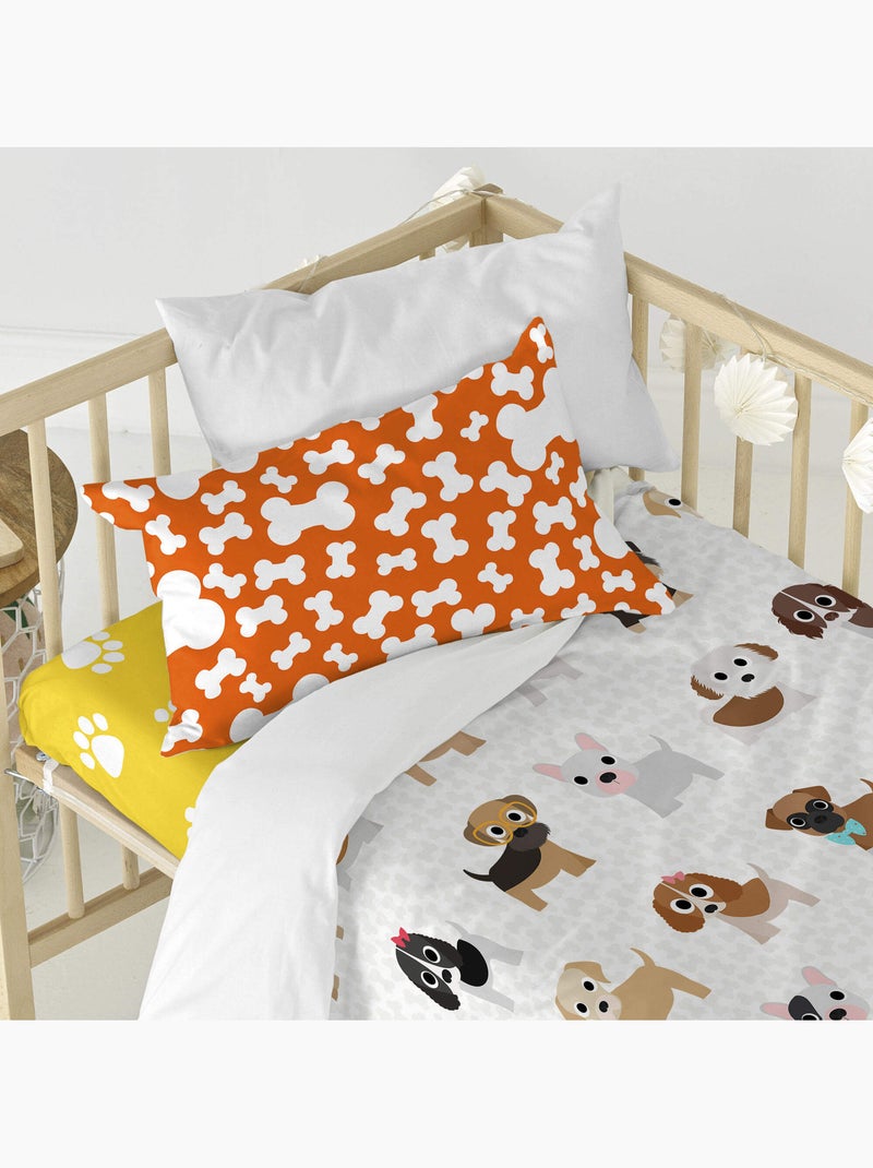Parure housse de couette 2 pièces dogs berceau "happyfriday" Multicolore - Kiabi