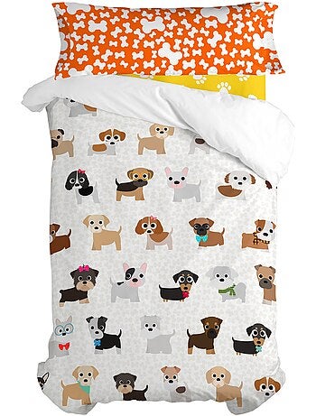 Parure housse de couette 2 pièces Dogs "Happyfriday