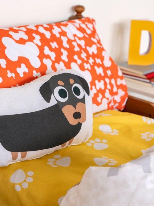 Parure housse de couette 2 pièces Dogs "Happyfriday" - Kiabi