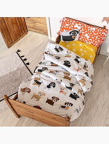 Parure housse de couette 2 pièces Dogs "Happyfriday