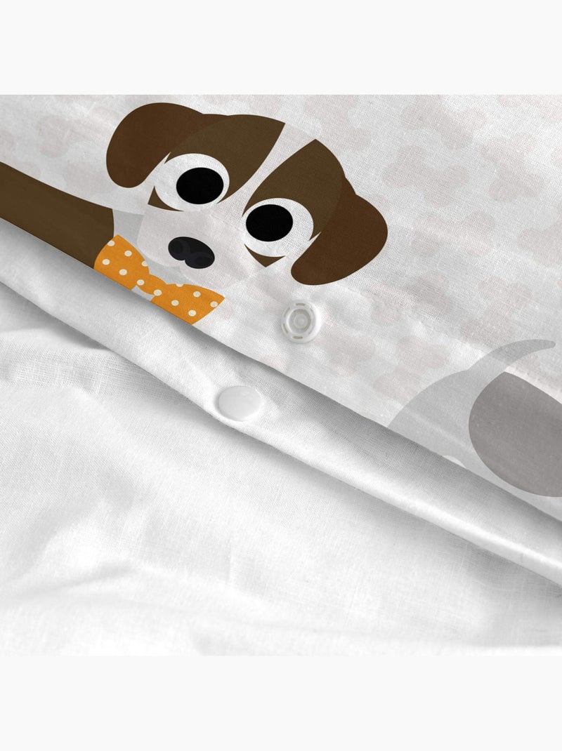 Parure housse de couette 2 pièces Dogs "Happyfriday" Multicolore - Kiabi