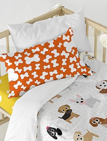 Parure housse de couette 2 pièces Dogs Lit Bébé "Happyfriday