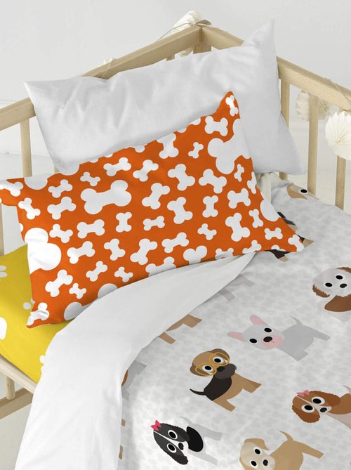 Parure housse de couette 2 pièces Dogs Lit Bébé "Happyfriday" - Kiabi