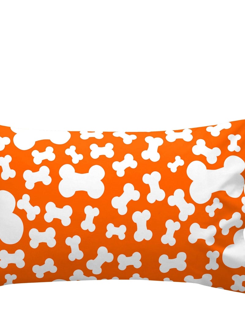Parure housse de couette 2 pièces Dogs Lit Bébé "Happyfriday" Gris Marron - Kiabi