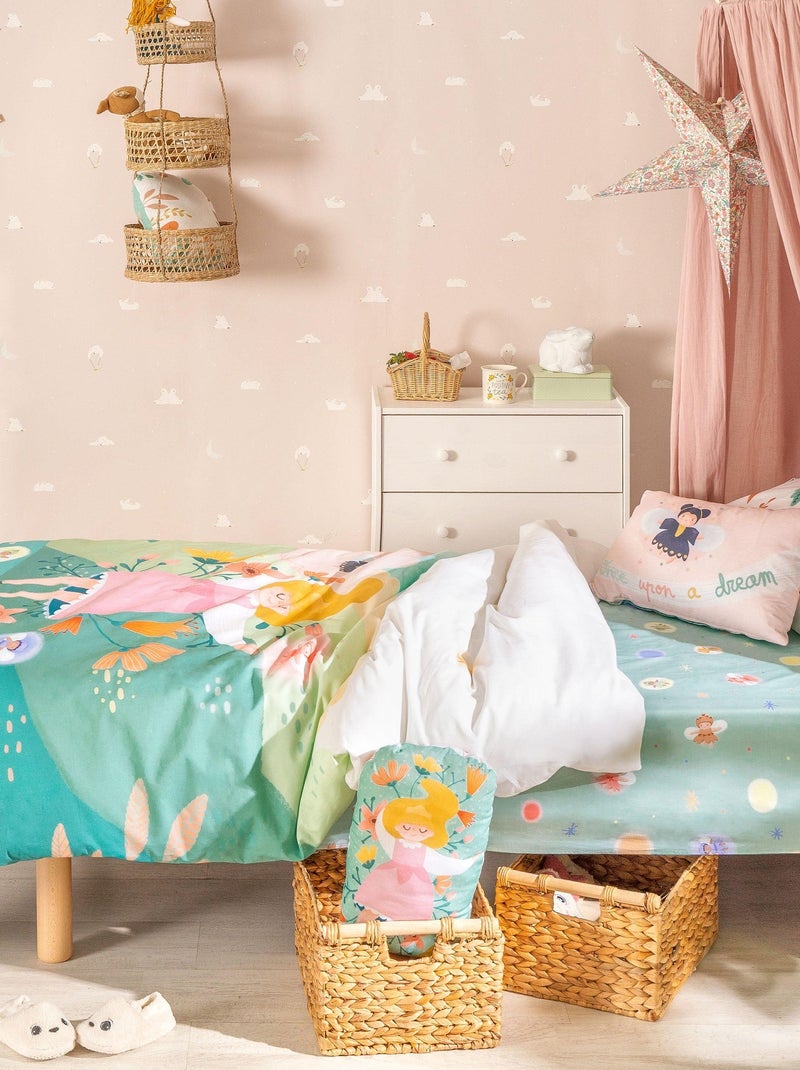 Parure housse de couette 2 pièces Dreaming "Happyfriday" Blanc - Kiabi