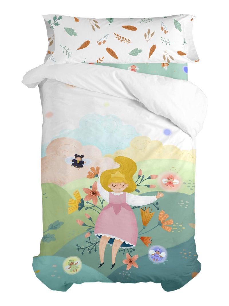 Parure housse de couette 2 pièces Dreaming "Happyfriday" Blanc - Kiabi