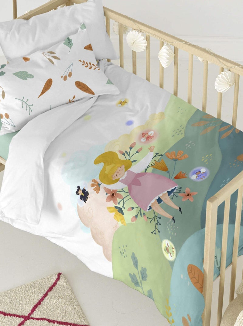 Parure housse de couette 2 pièces Dreaming Lit Bébé "Happyfriday" Multicolore - Kiabi
