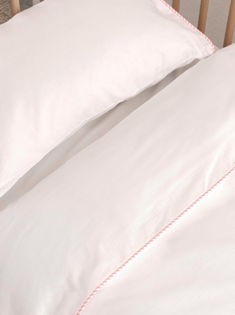Parure housse de couette 2 pièces Essential "Happyfriday" Rose - Kiabi