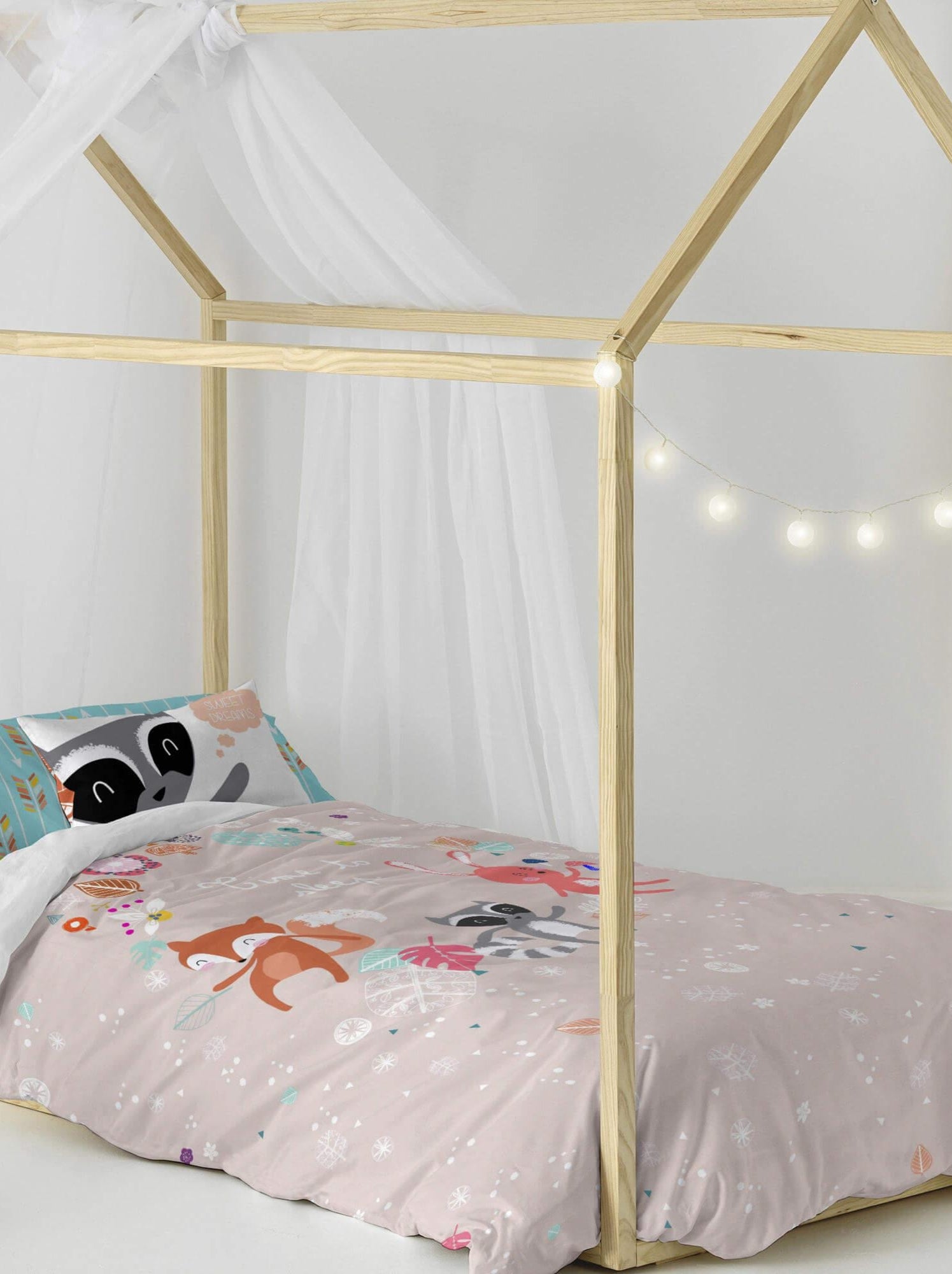 Parure De Lit Bébé Taie Et Housse De Couette 100x140 Cm DREAM FORREST